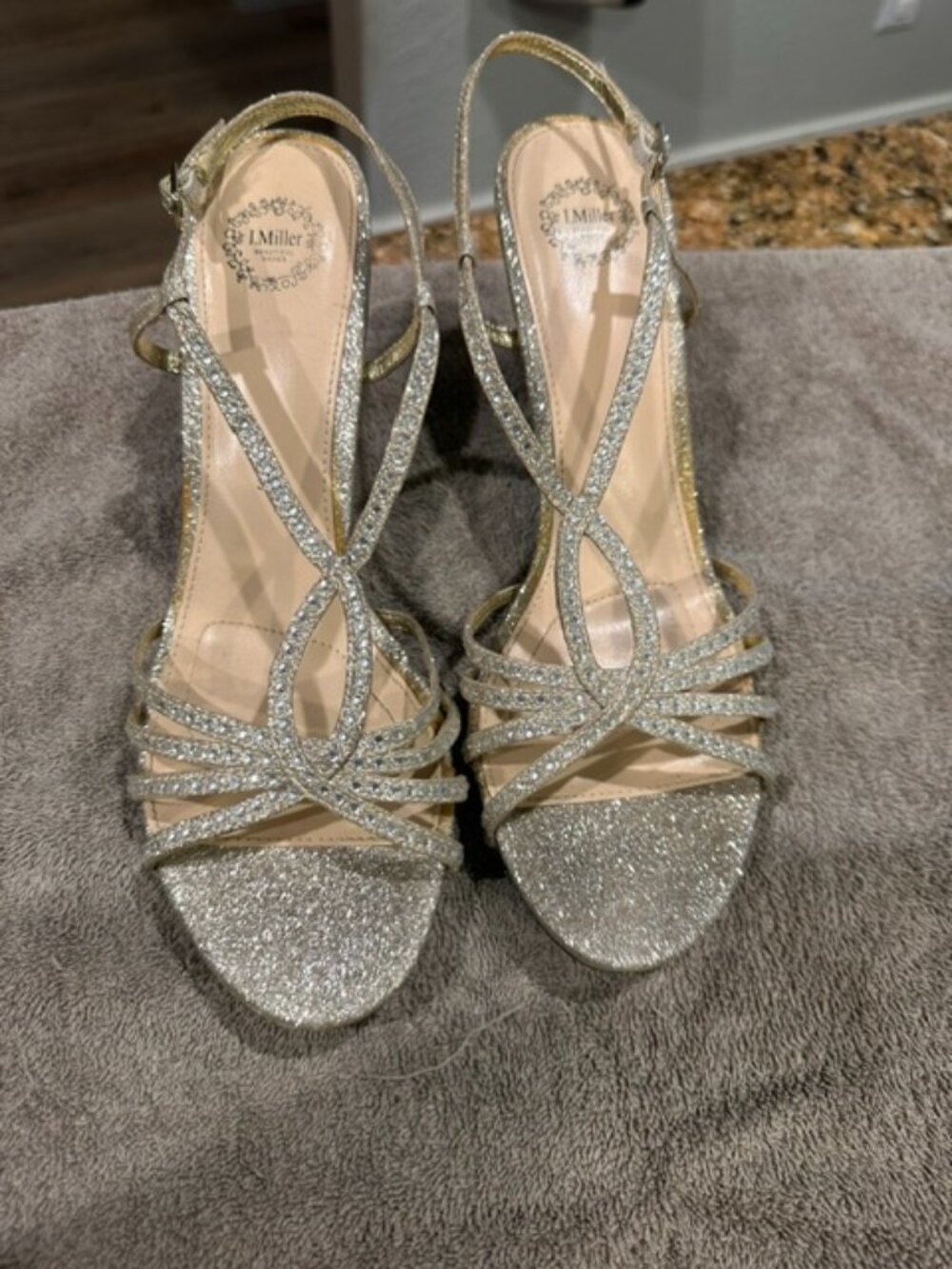 I. Miller Gold Heels size 10
